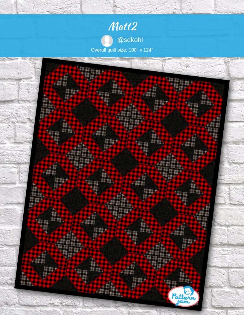 Matt2 - custom quilt designed by &#64;sdkohl using PatternJam quilt design software
