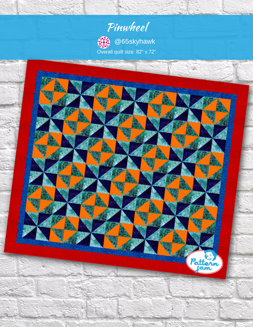 Pinwheel - custom quilt designed by &#64;65skyhawk using PatternJam quilt design software