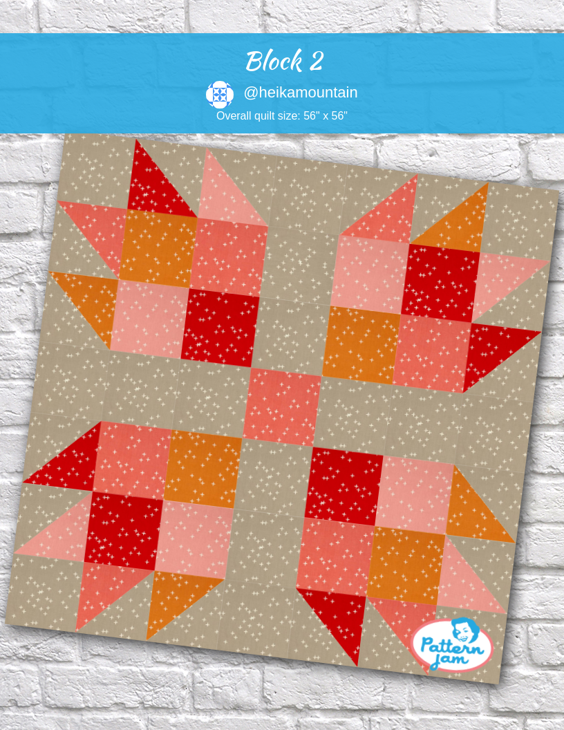 Block 2 - custom quilt designed by &#64;heikamountain using PatternJam quilt design software