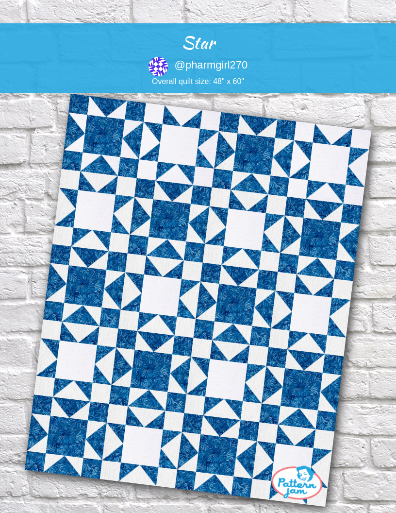 Star - custom quilt designed by &#64;pharmgirl270 using PatternJam quilt design software