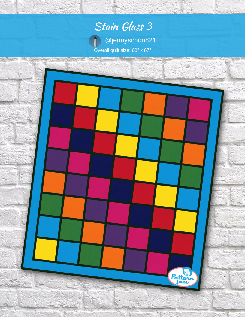 stain glass 3 - custom quilt designed by &#64;jennysimon821 using PatternJam quilt design software