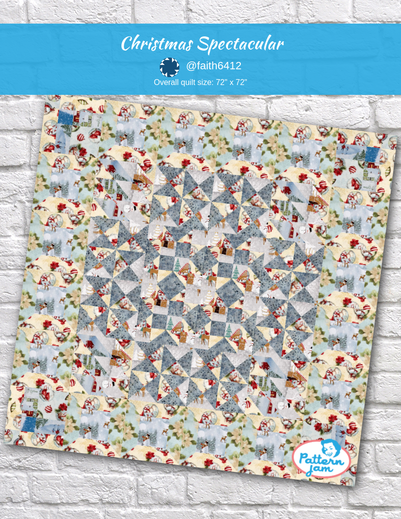 Christmas spectacular - custom quilt designed by &#64;faith6412 using PatternJam quilt design software