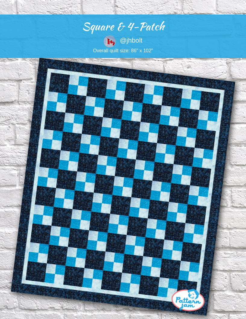 Square & 4-Patch - custom quilt designed by &#64;jhbolt using PatternJam quilt design software