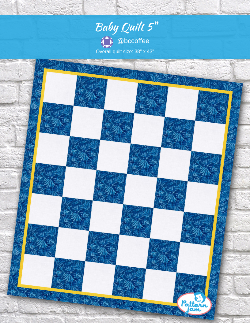 baby quilt 5" - custom quilt designed by &#64;bccoffee using PatternJam quilt design software