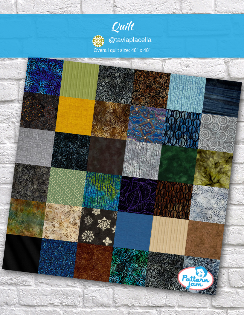 quilt - custom quilt designed by &#64;taviaplacella using PatternJam quilt design software