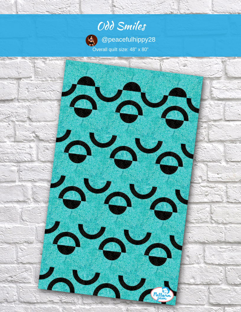 Odd smiles - custom quilt designed by &#64;peacefulhippy28 using PatternJam quilt design software
