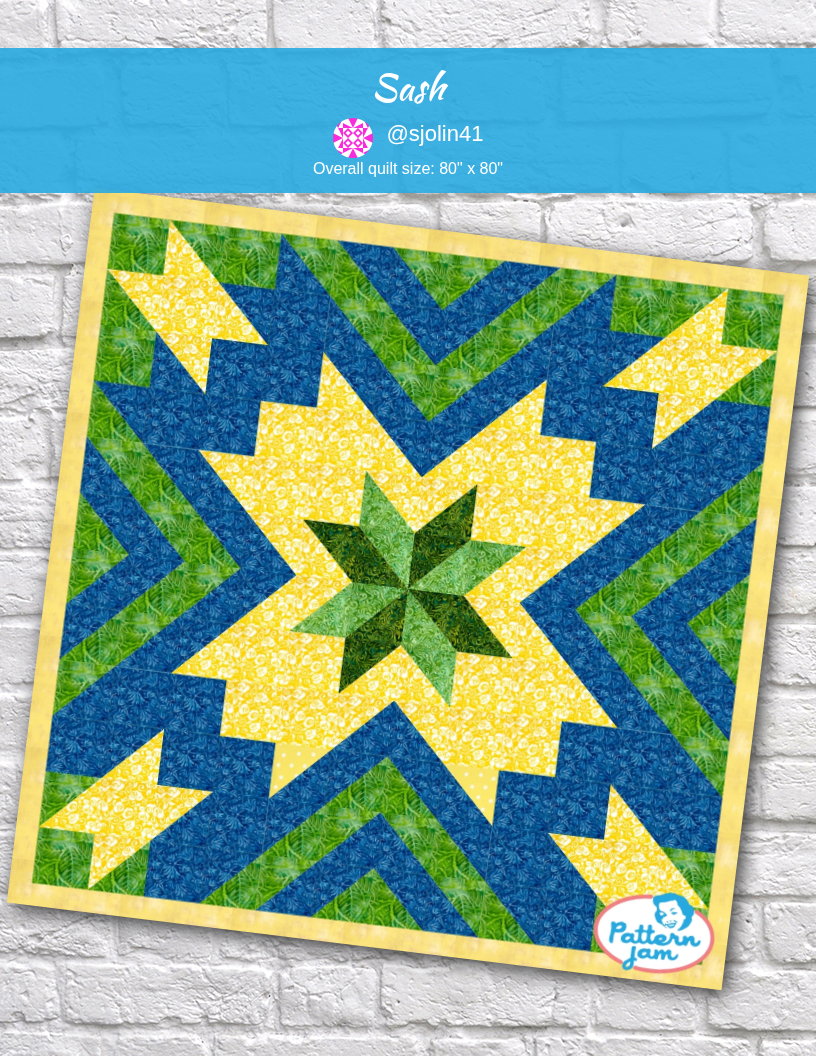sash - custom quilt designed by @sjolin41 using PatternJam quilt design software