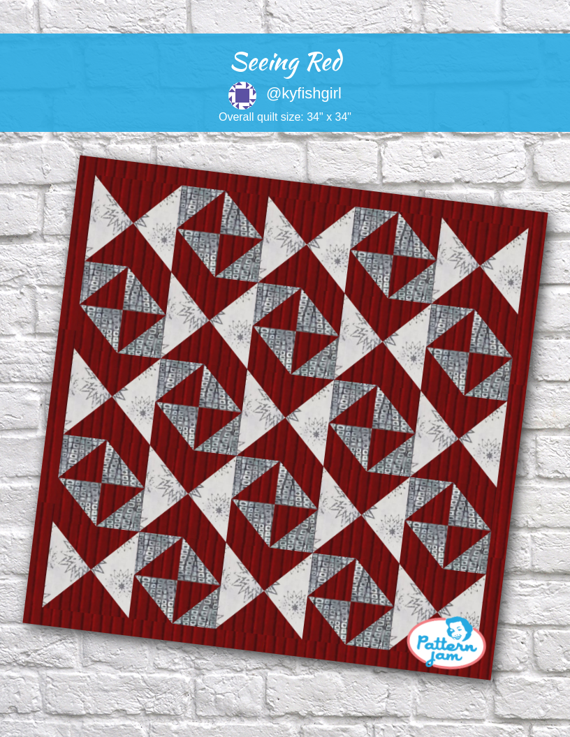 Seeing Red - custom quilt designed by &#64;kyfishgirl using PatternJam quilt design software