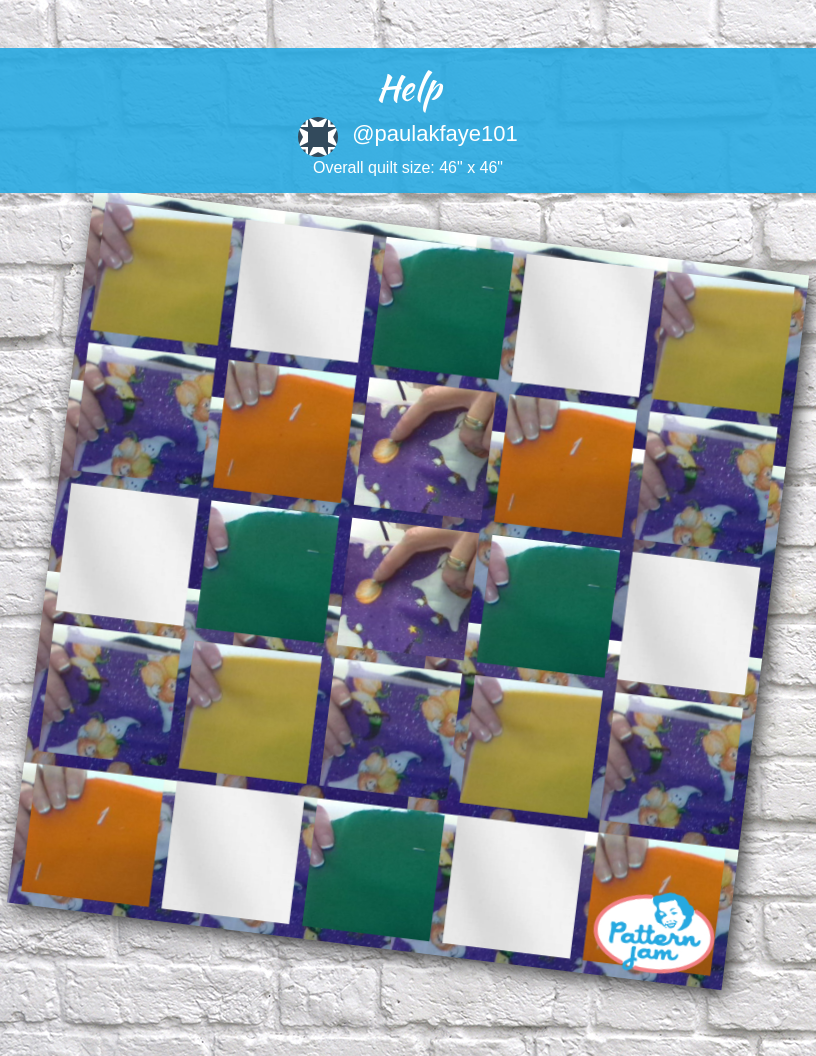 help - custom quilt designed by &#64;paulakfaye101 using PatternJam quilt design software