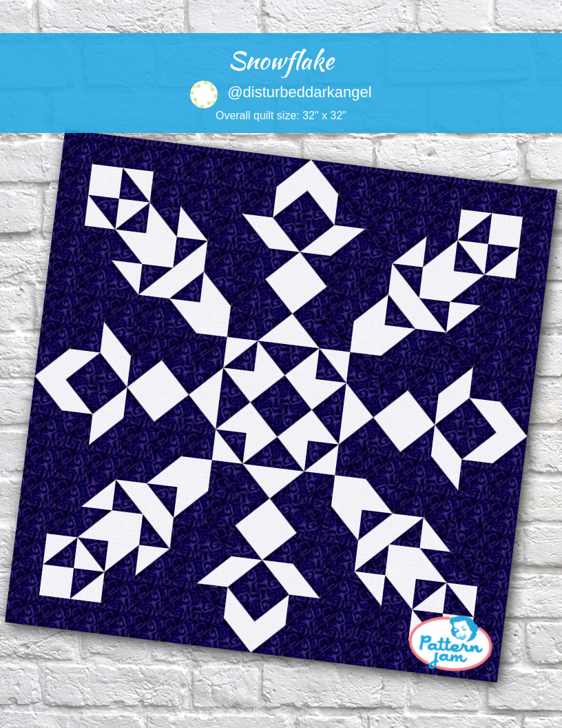Snowflake - custom quilt designed by &#64;disturbeddarkangel using PatternJam quilt design software