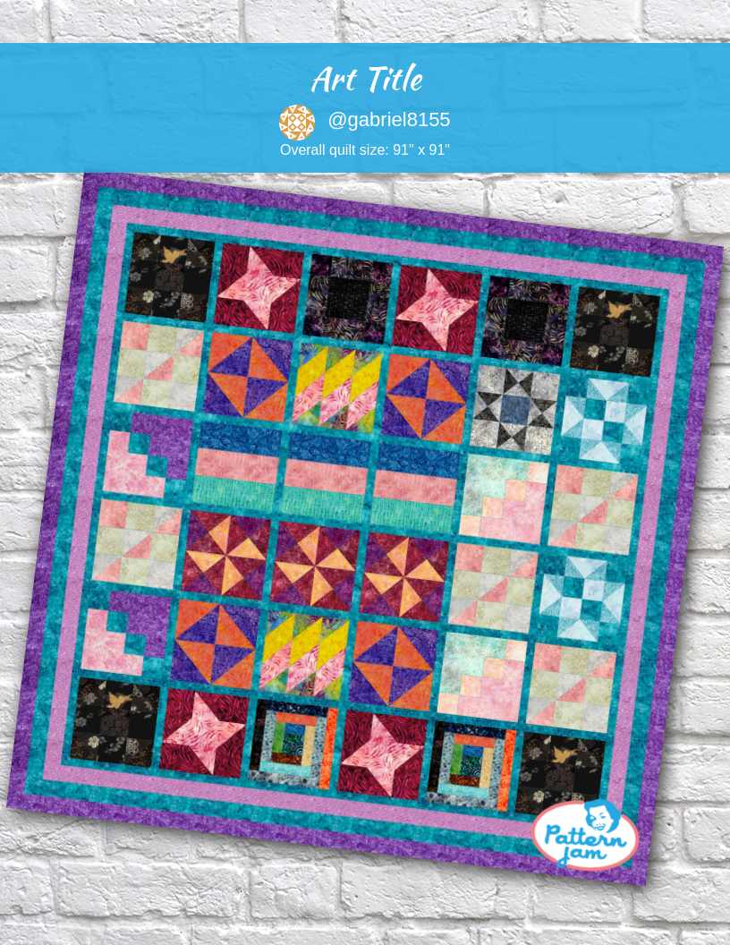 Art Title - custom quilt designed by &#64;gabriel8155 using PatternJam quilt design software