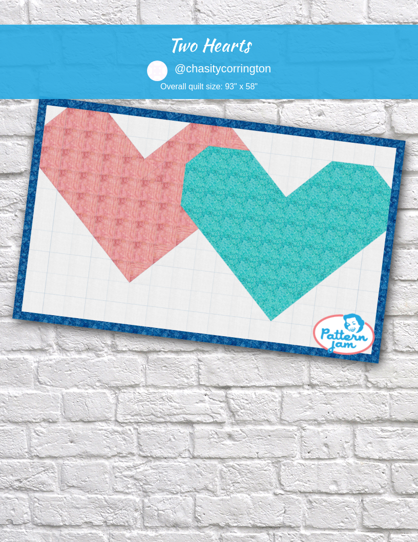 Two Hearts - custom quilt designed by &#64;chasitycorrington using PatternJam quilt design software
