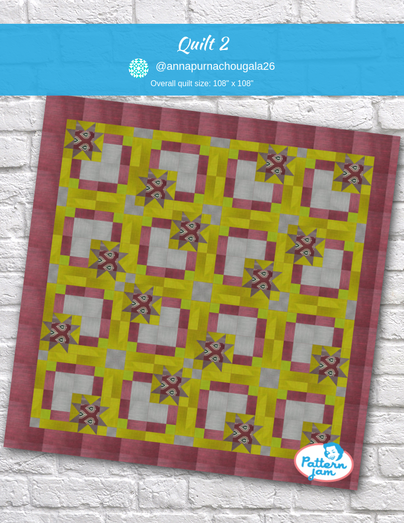 quilt 2 - custom quilt designed by &#64;annapurnachougala26 using PatternJam quilt design software