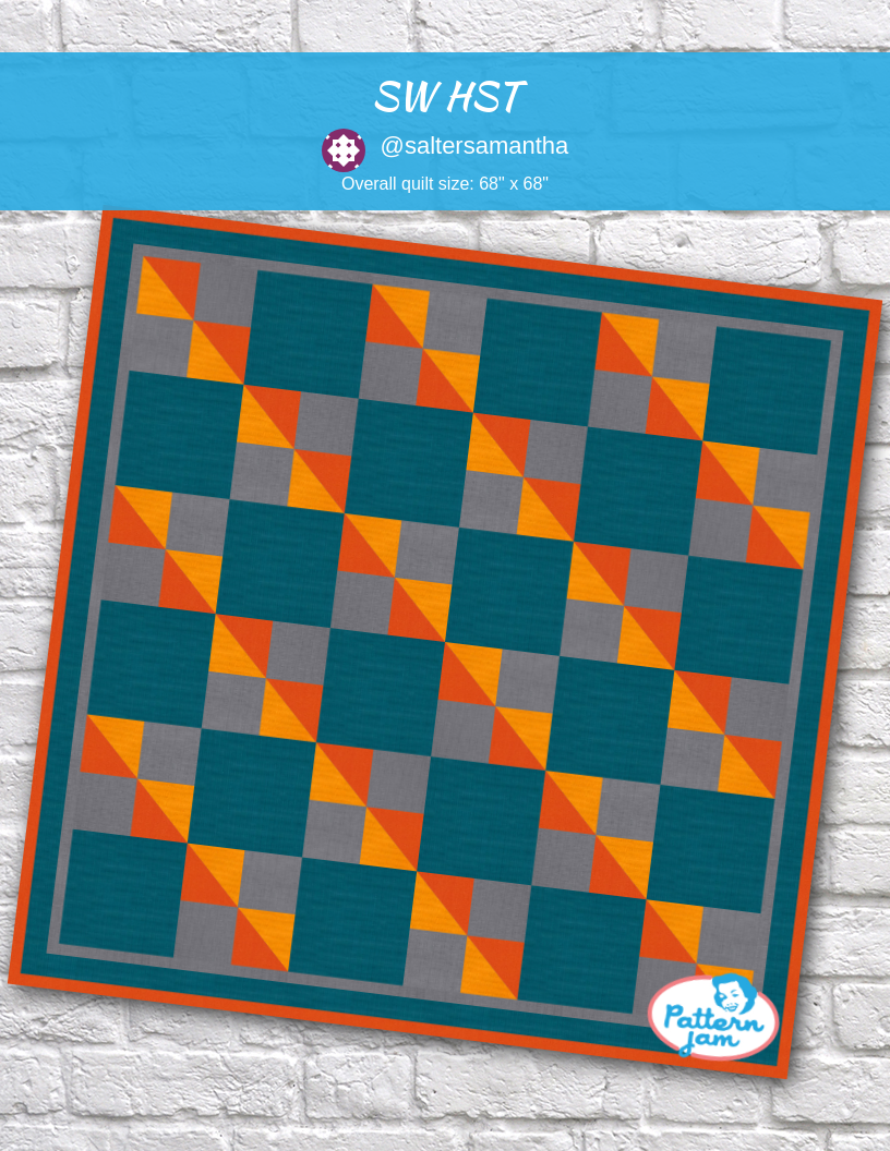 SW HST - custom quilt designed by &#64;saltersamantha using PatternJam quilt design software