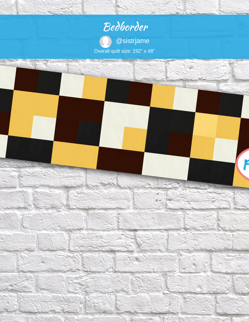bedborder - custom quilt designed by &#64;sistrjame using PatternJam quilt design software