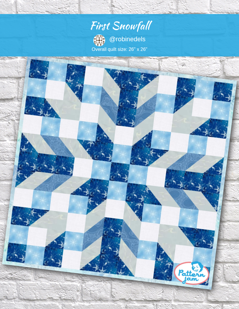 First Snowfall - custom quilt designed by &#64;robinedels using PatternJam quilt design software