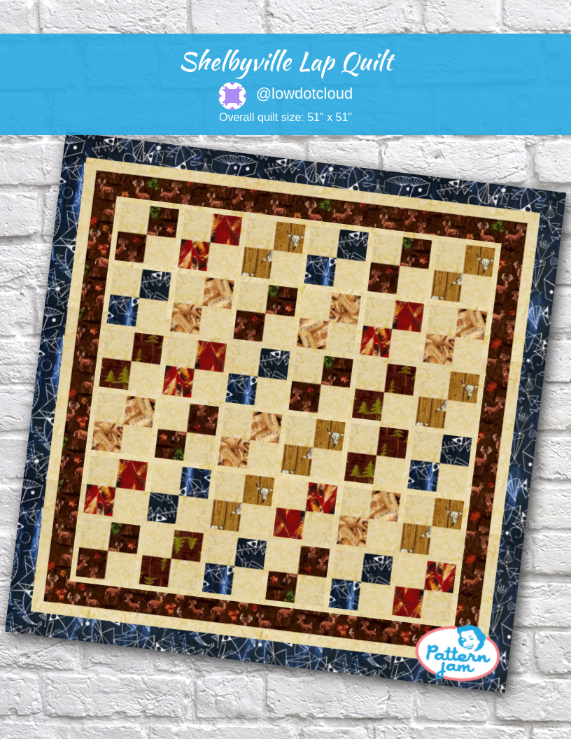 Shelbyville lap quilt - custom quilt designed by &#64;lowdotcloud using PatternJam quilt design software