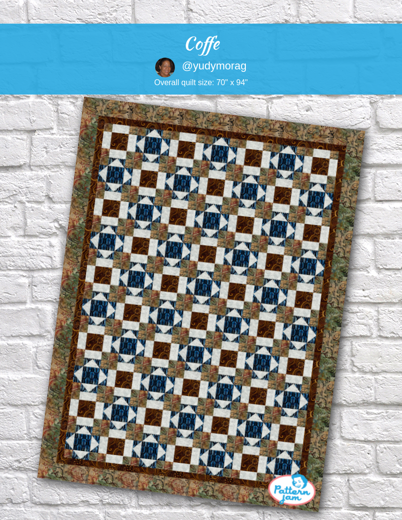 coffe - custom quilt designed by &#64;yudymorag using PatternJam quilt design software
