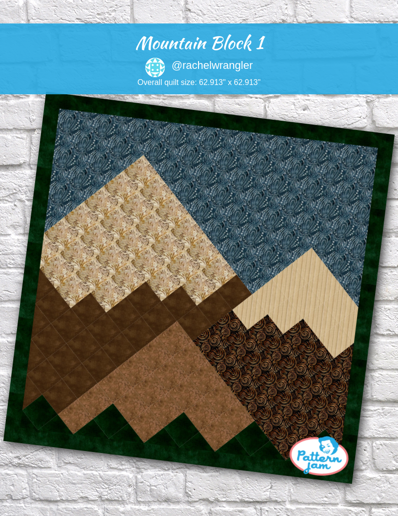 Mountain Block 1 - custom quilt designed by &#64;rachelwrangler using PatternJam quilt design software
