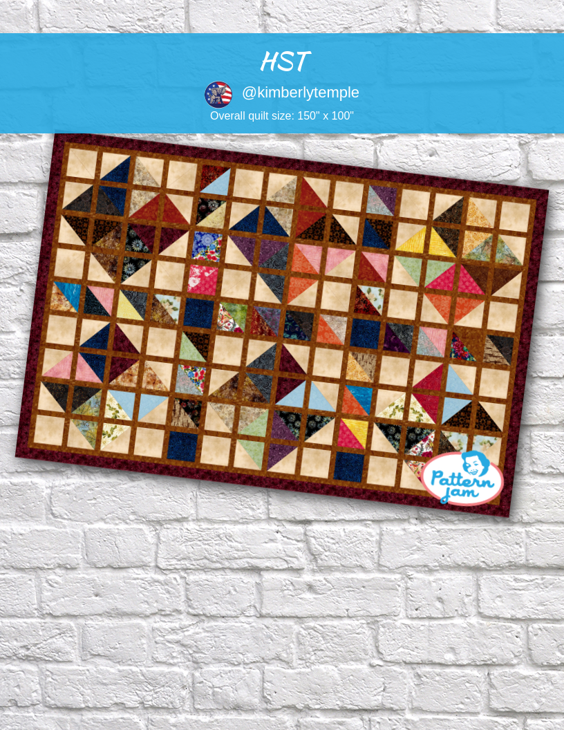 HST - custom quilt designed by &#64;kimberlytemple using PatternJam quilt design software