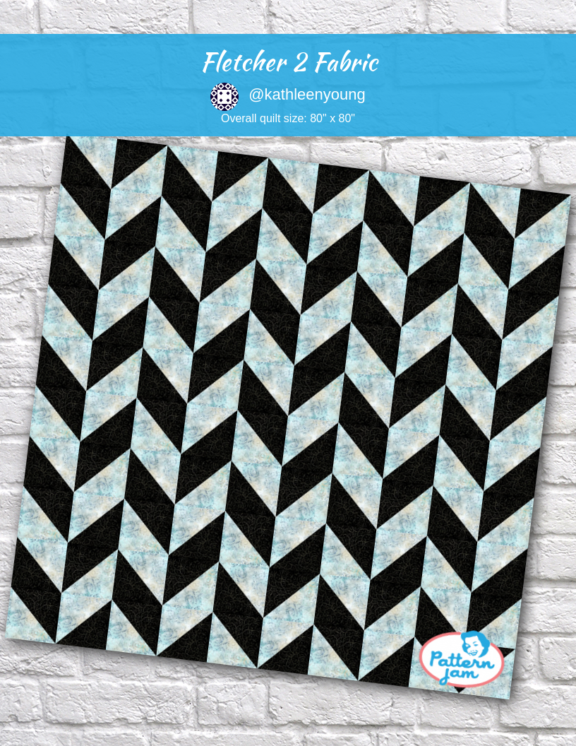 Fletcher 2 Fabric - custom quilt designed by &#64;kathleenyoung using PatternJam quilt design software