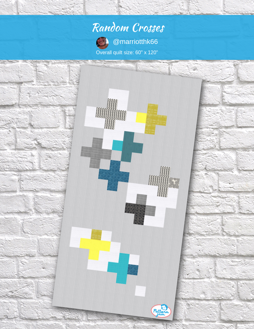 Random crosses - custom quilt designed by &#64;marriotthk66 using PatternJam quilt design software