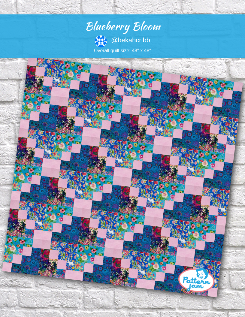 blueberry bloom - custom quilt designed by &#64;bekahcribb using PatternJam quilt design software