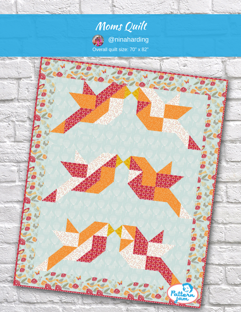 moms quilt - custom quilt designed by &#64;ninaharding using PatternJam quilt design software