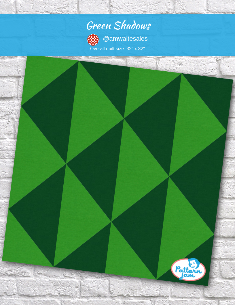Green Shadows - custom quilt designed by &#64;amwaitesales using PatternJam quilt design software