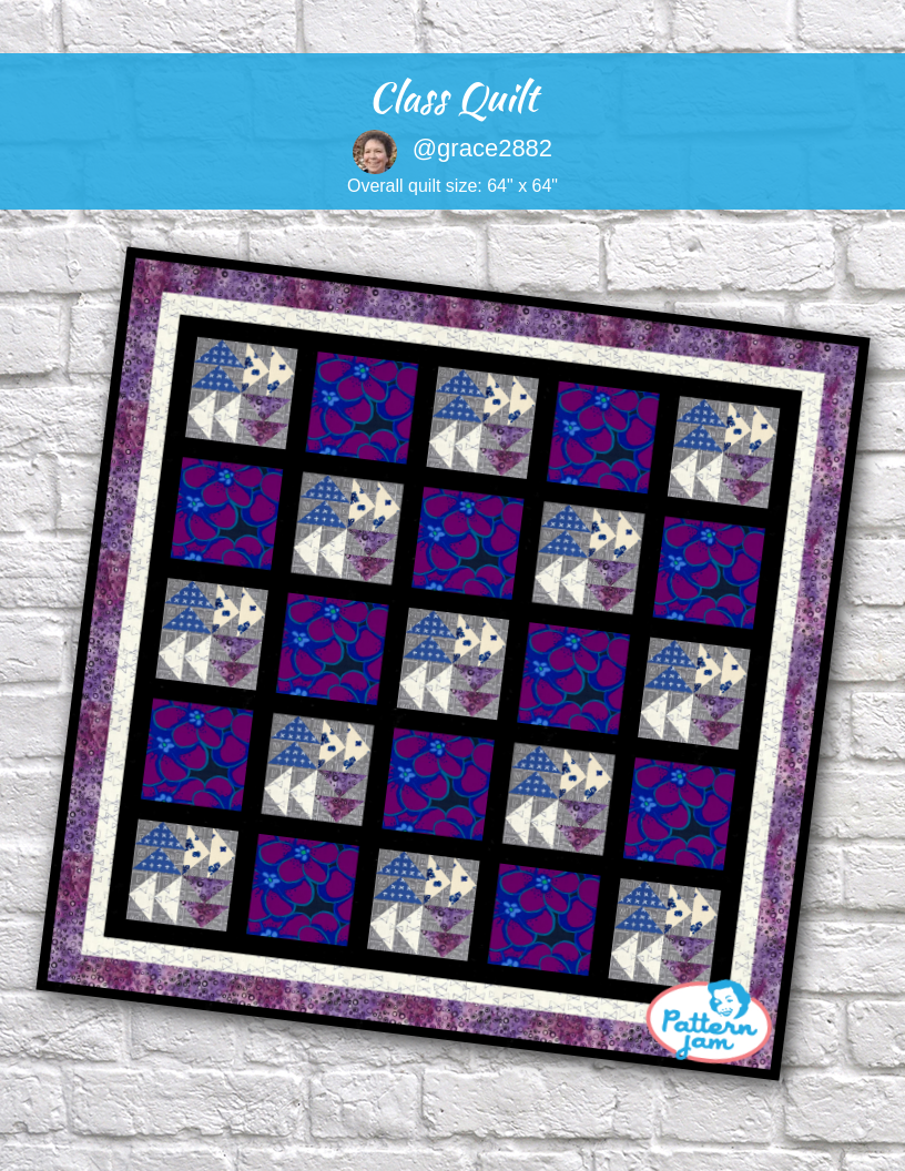 class quilt - custom quilt designed by &#64;grace2882 using PatternJam quilt design software