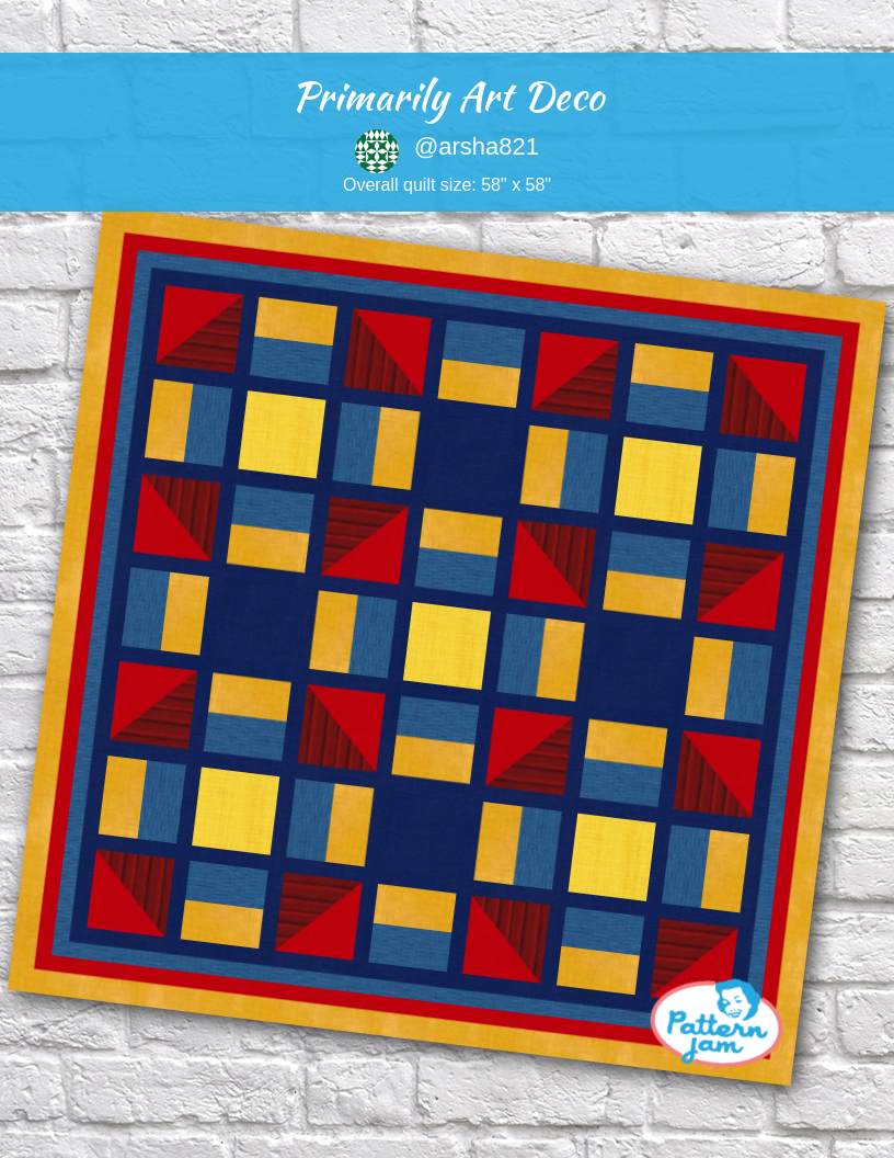 Primarily Art Deco - custom quilt designed by &#64;arsha821 using PatternJam quilt design software