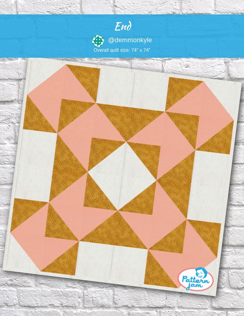 end - custom quilt designed by &#64;demmonkyle using PatternJam quilt design software