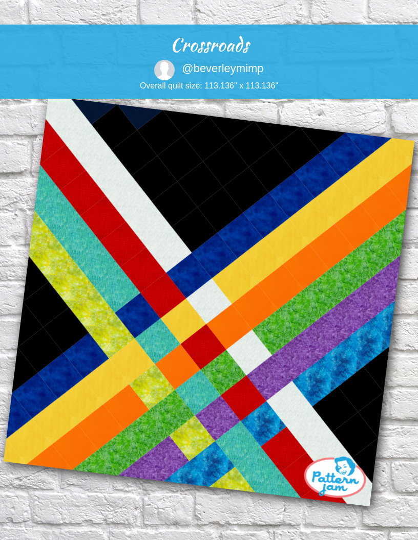 Crossroads - custom quilt designed by &#64;beverleymimp using PatternJam quilt design software