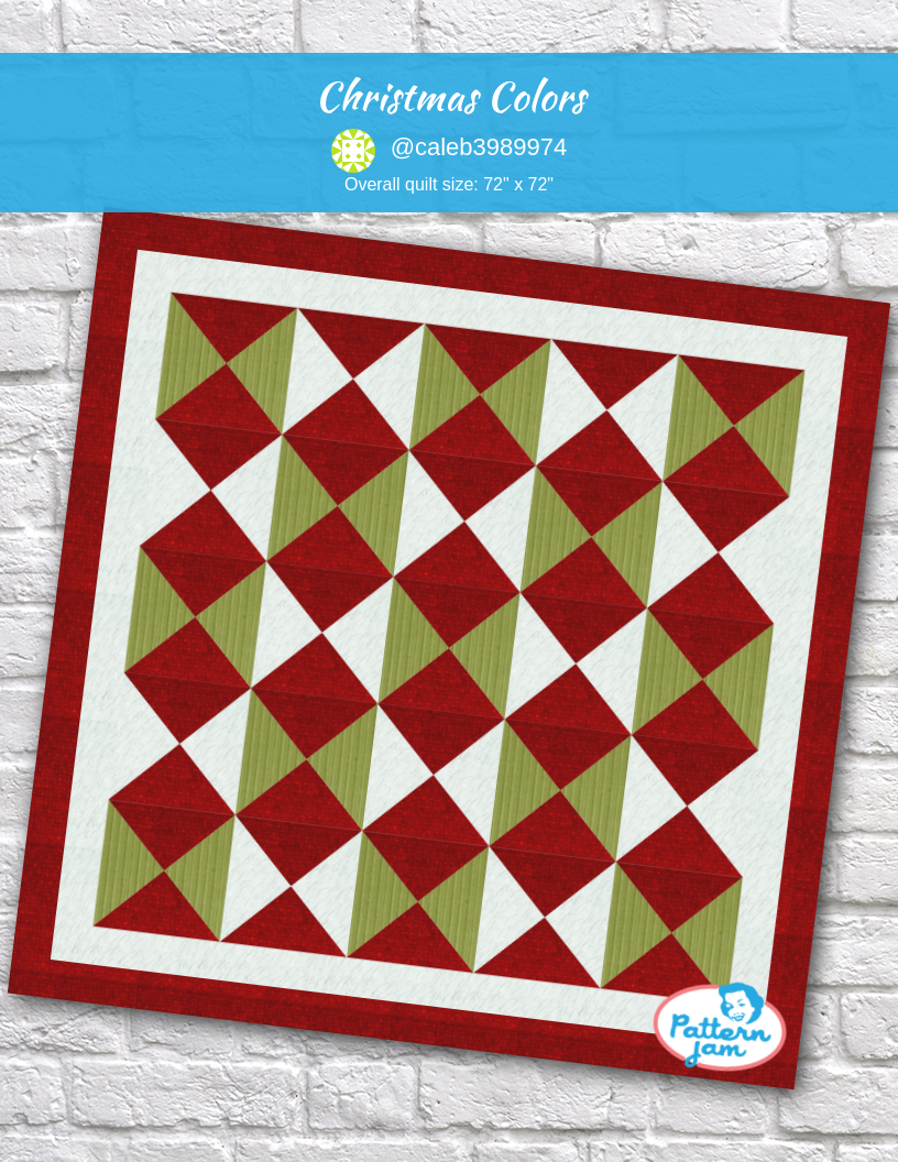 Christmas colors - custom quilt designed by &#64;caleb3989974 using PatternJam quilt design software