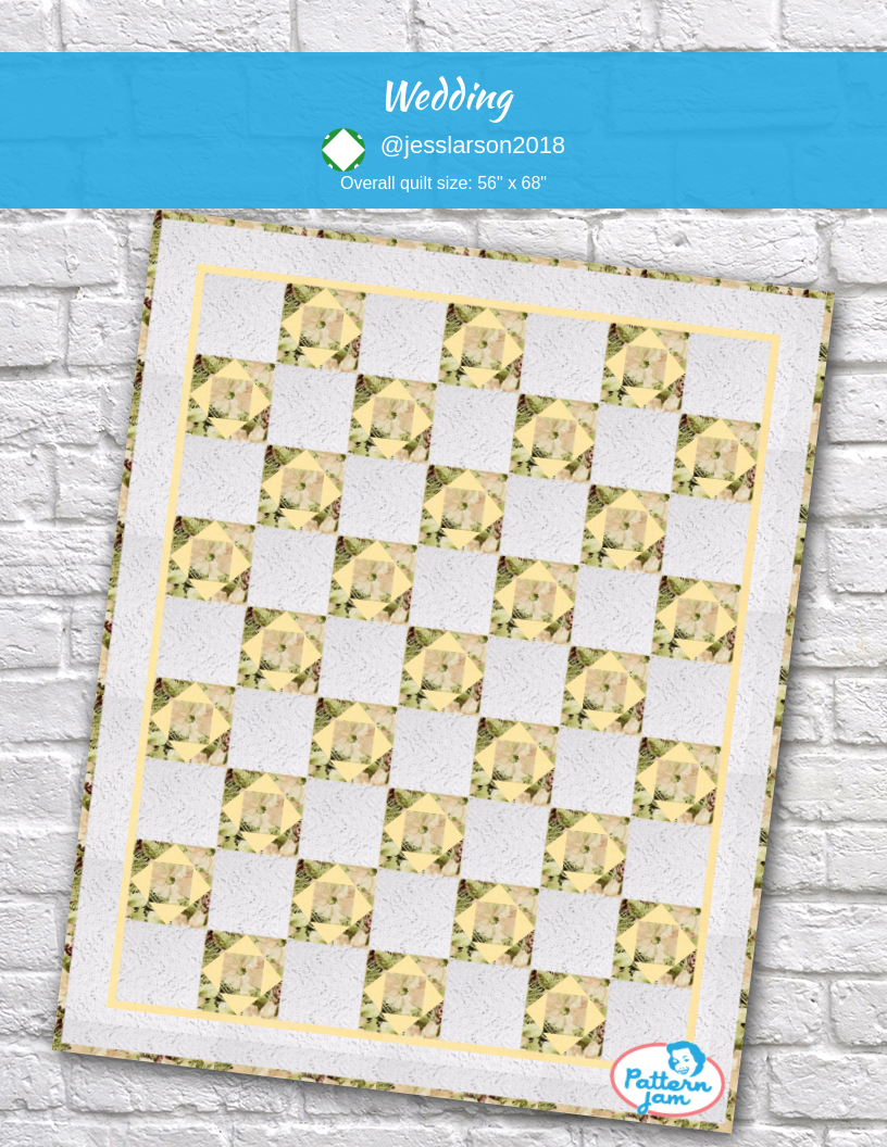 wedding - custom quilt designed by &#64;jesslarson2018 using PatternJam quilt design software