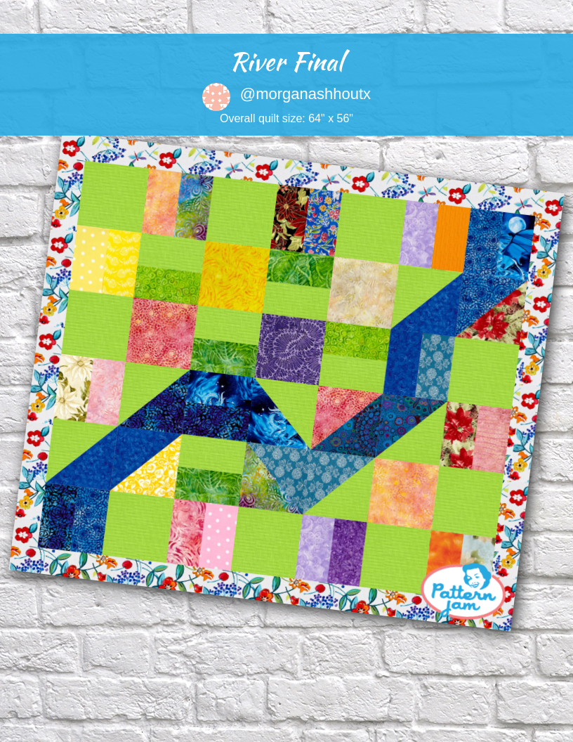 River Final - custom quilt designed by &#64;morganashhoutx using PatternJam quilt design software