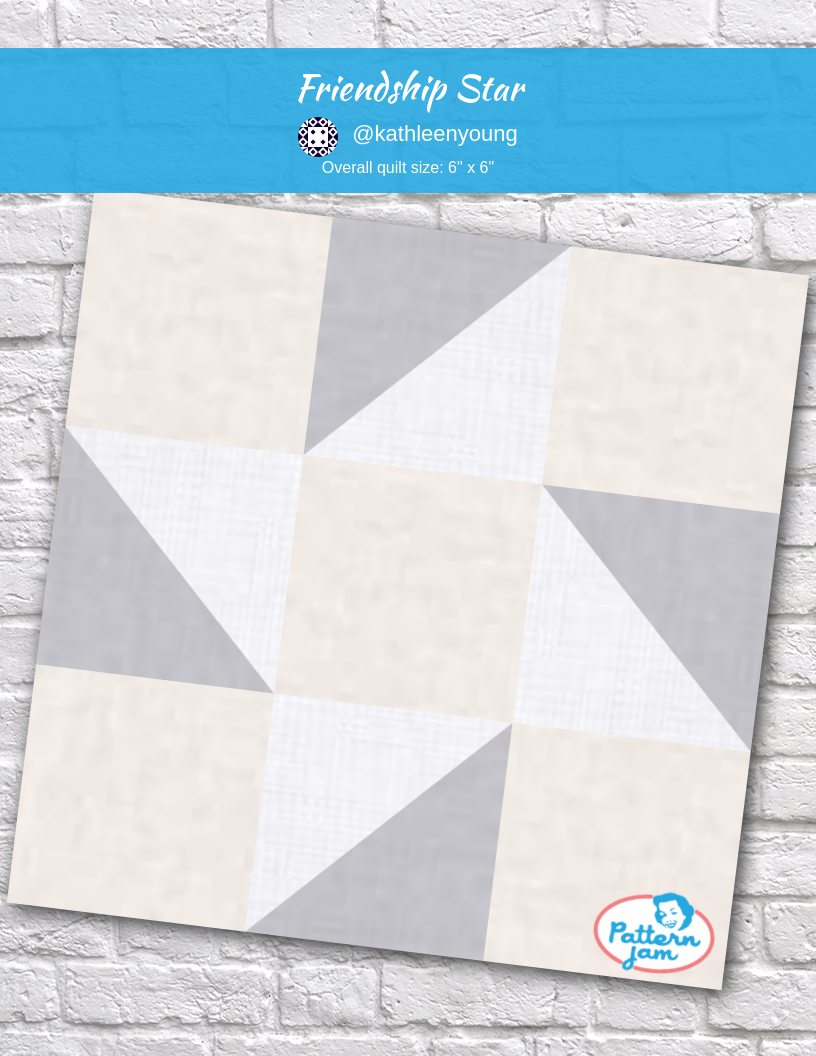 friendship star - custom quilt designed by &#64;kathleenyoung using PatternJam quilt design software