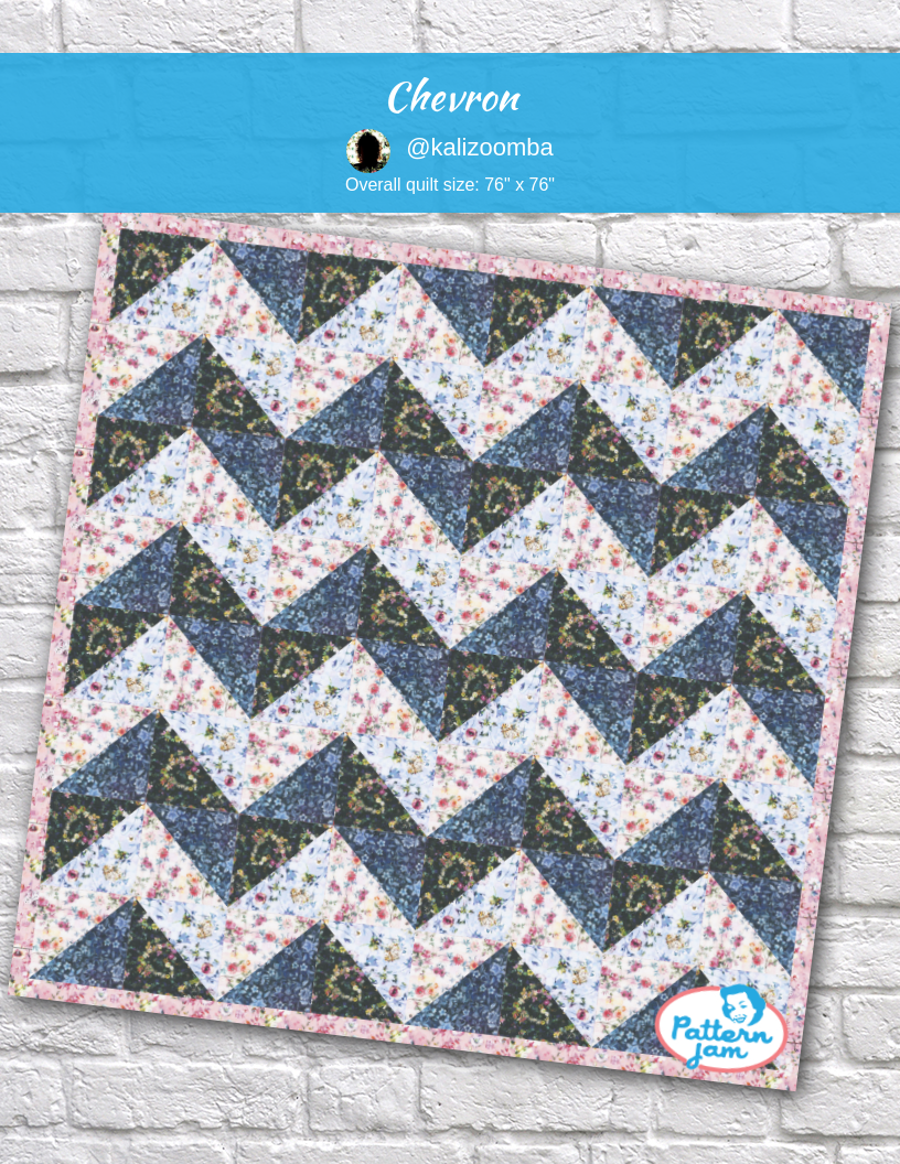 chevron - custom quilt designed by &#64;kalizoomba using PatternJam quilt design software
