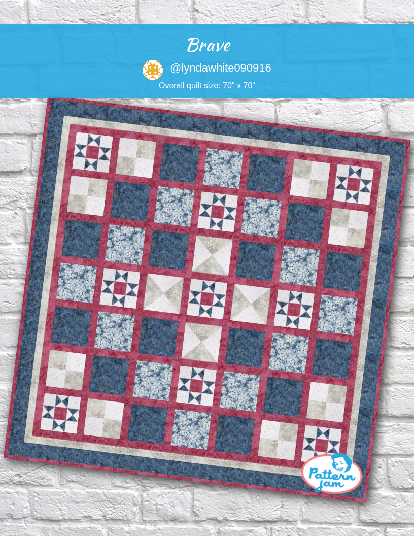 Brave - custom quilt designed by &#64;lyndawhite090916 using PatternJam quilt design software