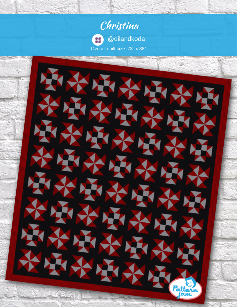 Christina - custom quilt designed by &#64;dilandkoda using PatternJam quilt design software