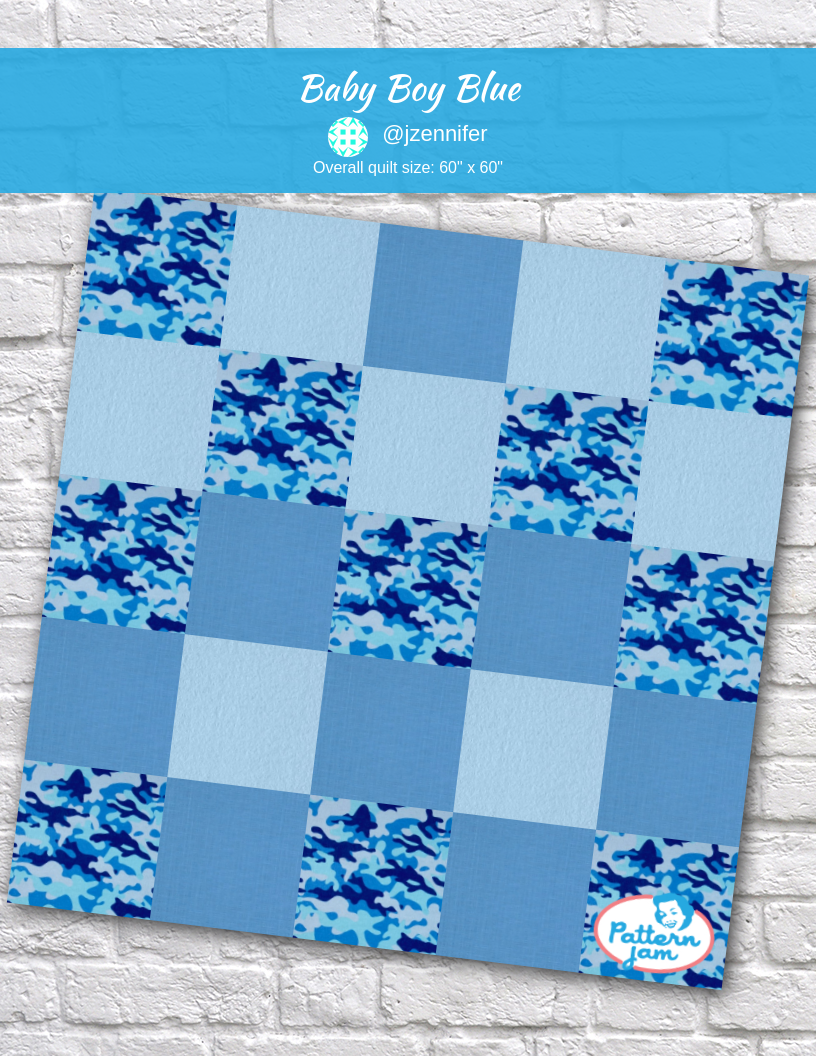 baby boy blue - custom quilt designed by &#64;jzennifer using PatternJam quilt design software