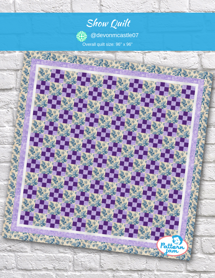 Show Quilt - custom quilt designed by &#64;devonmcastle07 using PatternJam quilt design software