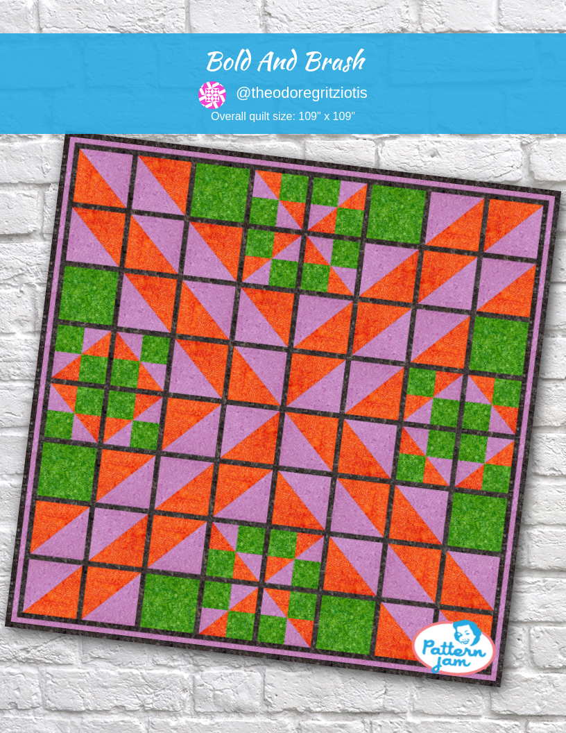 Bold and Brash - custom quilt designed by &#64;theodoregritziotis using PatternJam quilt design software