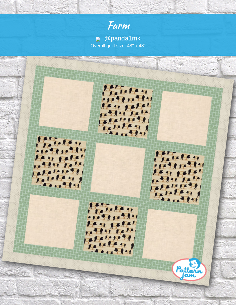 Farm - custom quilt designed by &#64;panda1mk using PatternJam quilt design software