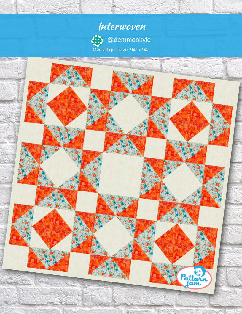 interwoven - custom quilt designed by &#64;demmonkyle using PatternJam quilt design software