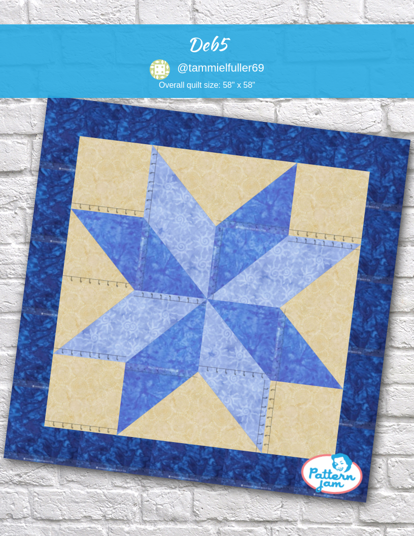 Deb5 - custom quilt designed by &#64;tammielfuller69 using PatternJam quilt design software