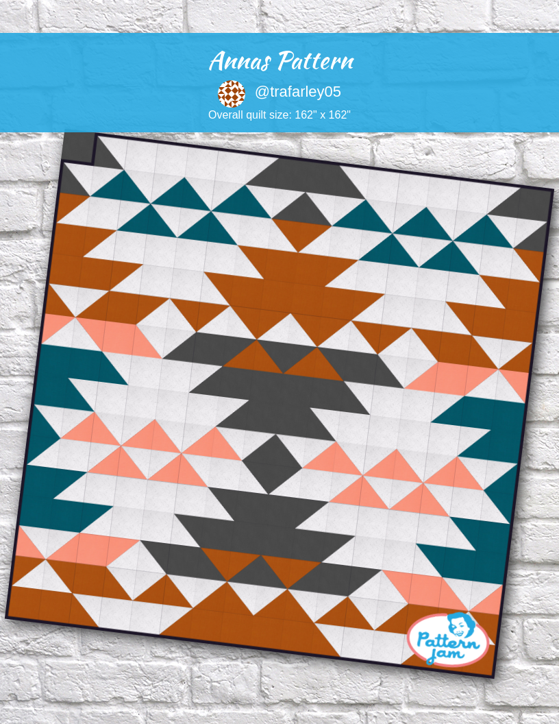 annas pattern - custom quilt designed by &#64;trafarley05 using PatternJam quilt design software