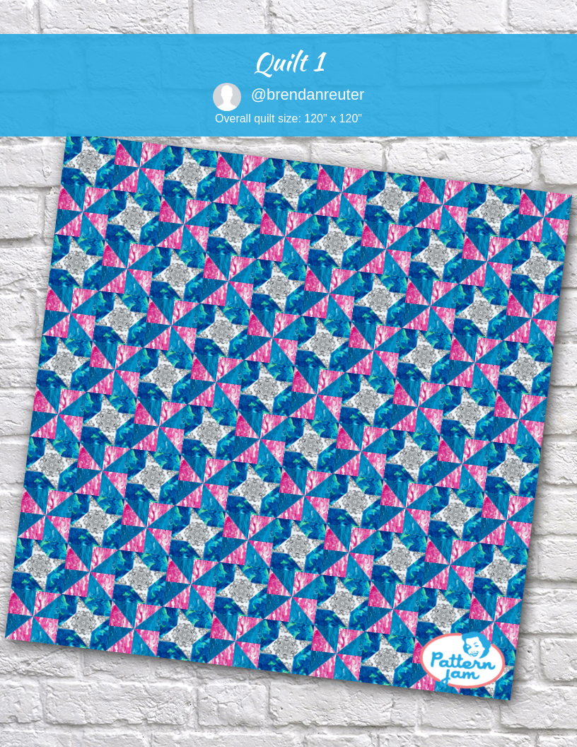 quilt 1 - custom quilt designed by &#64;brendanreuter using PatternJam quilt design software