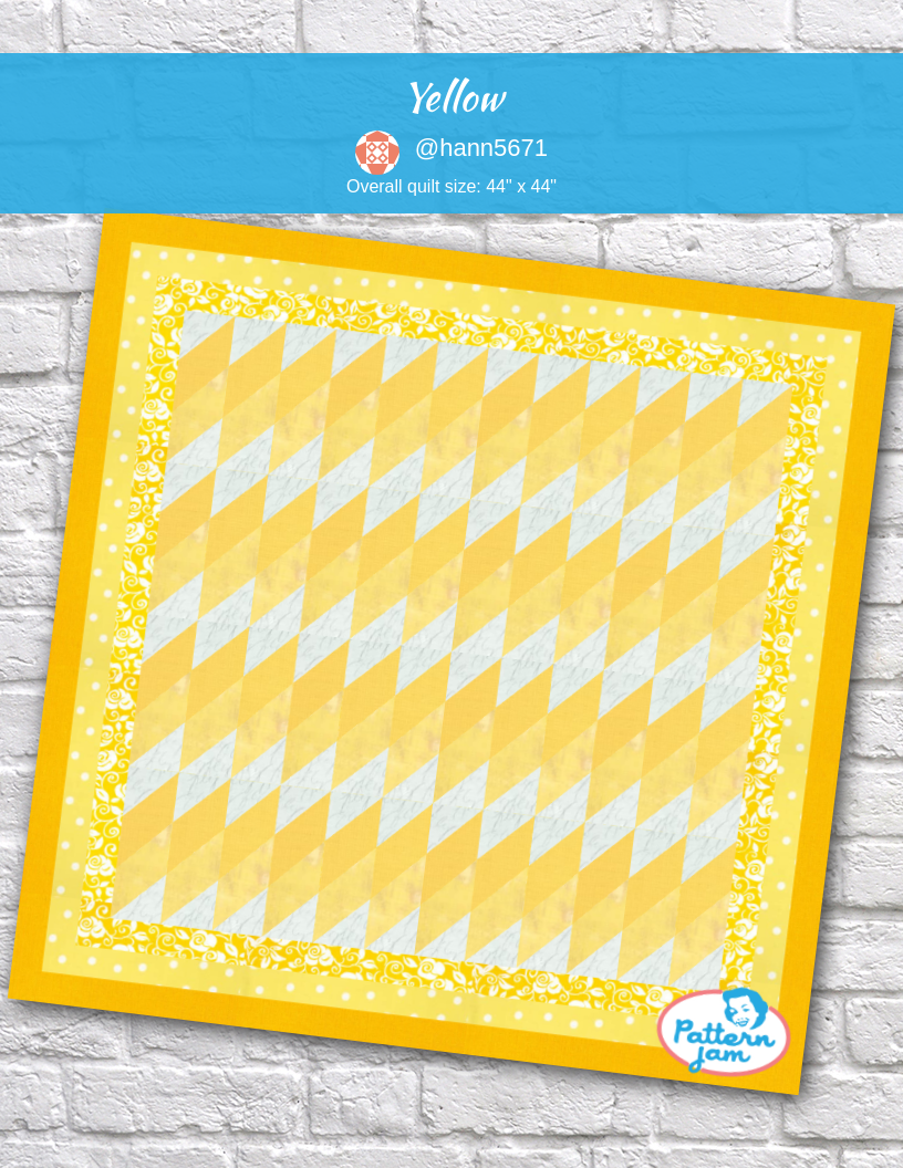 Yellow - custom quilt designed by &#64;hann5671 using PatternJam quilt design software