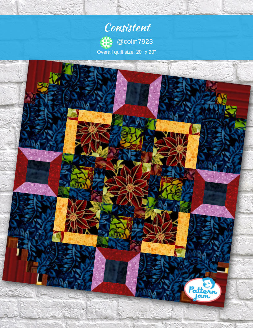 Consistent - custom quilt designed by &#64;colin7923 using PatternJam quilt design software